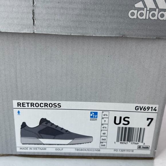 Adidas Retrocross Spikeless Golf Shoes Grey GV6914 Men's US 7 NWB - Picture 10 of 10